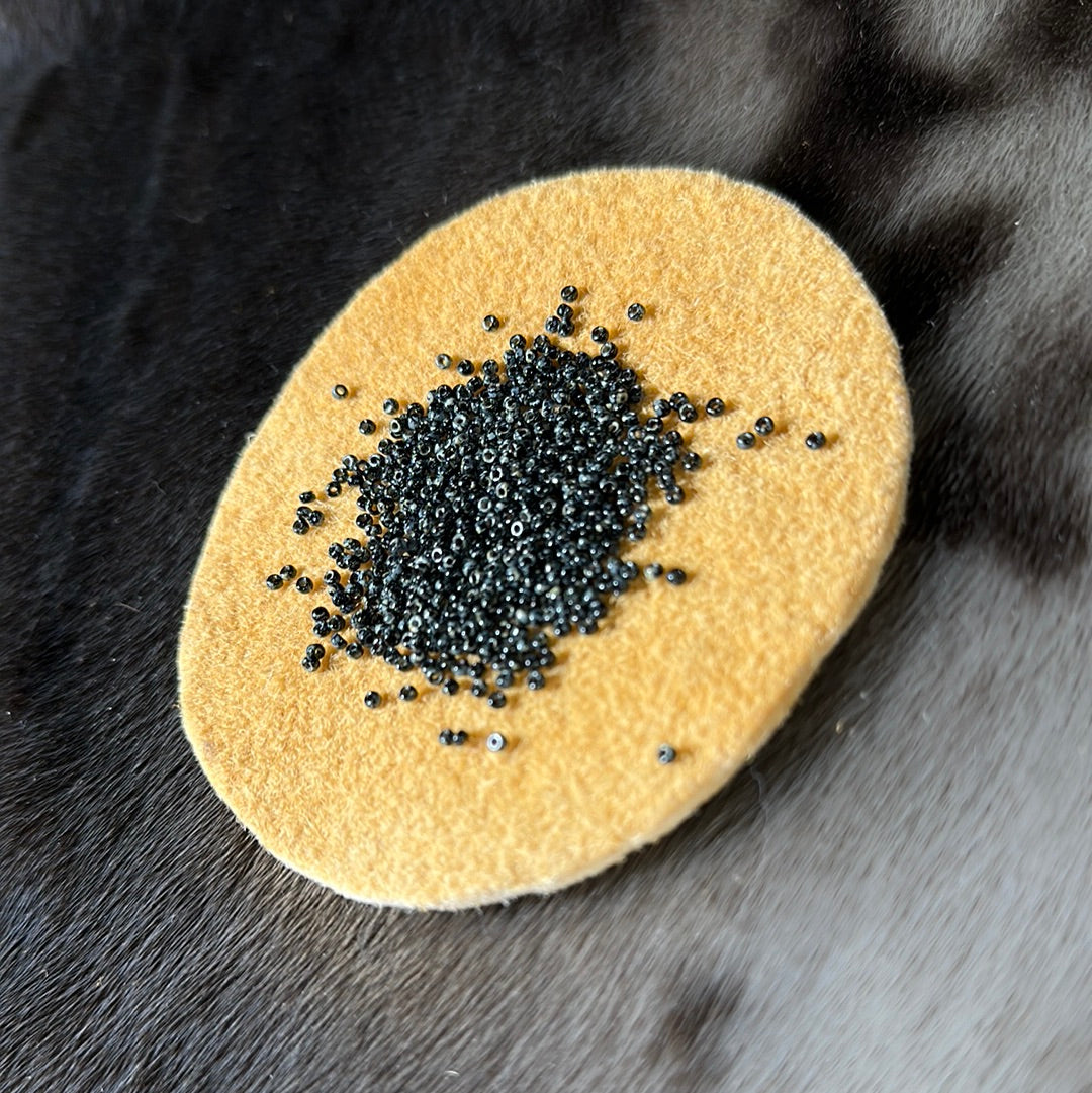 11/0 Miyuki Seed Beads - Black Picasso