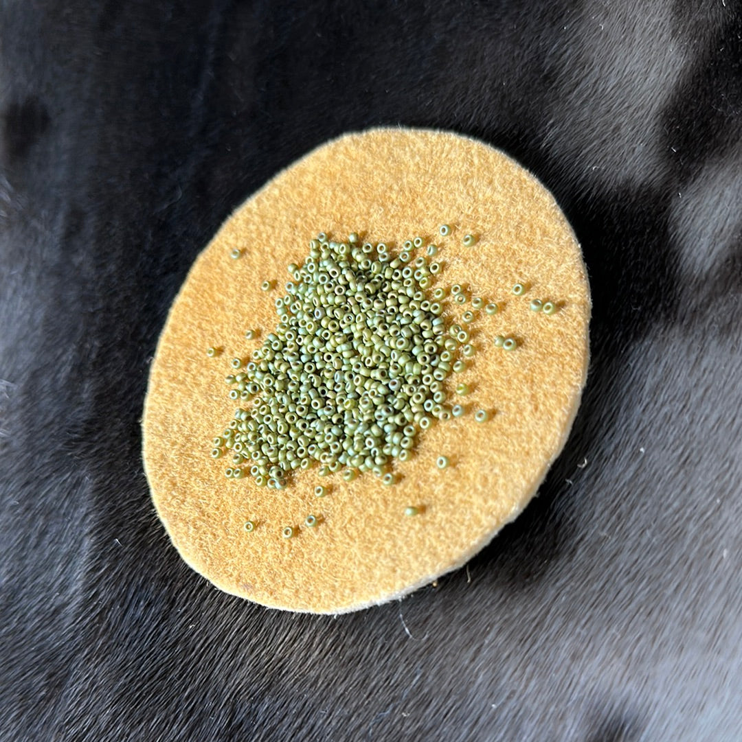 11/0 Miyuki Seed Bead - Lt. Olive Op. Matte Luster