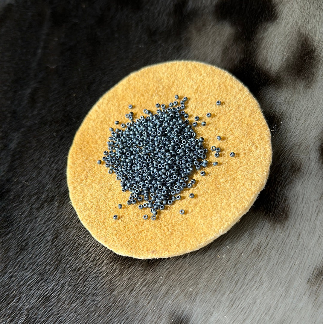 11/0 Miyuki Seed Bead - gunmetal matte metallic