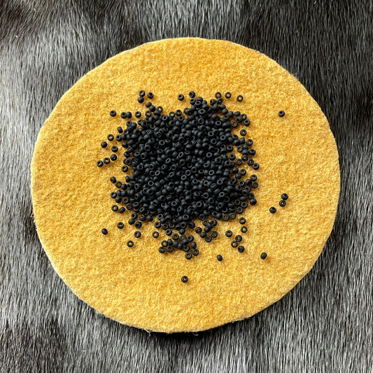 11/0 Miyuki Seed Bead - Black Matte