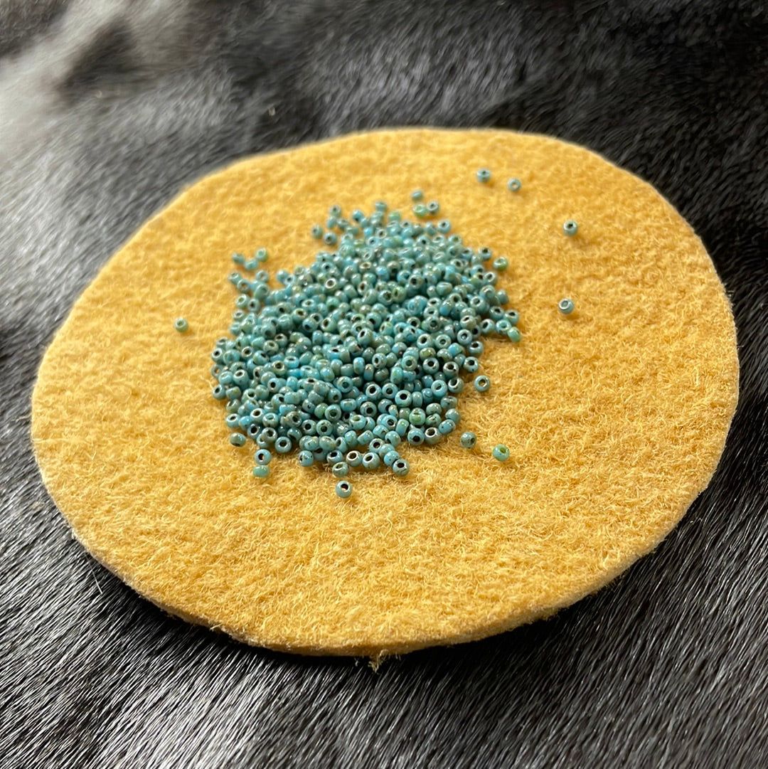 11/0 Miyuki Seed Bead - Op. Turquoise Blue Picasso