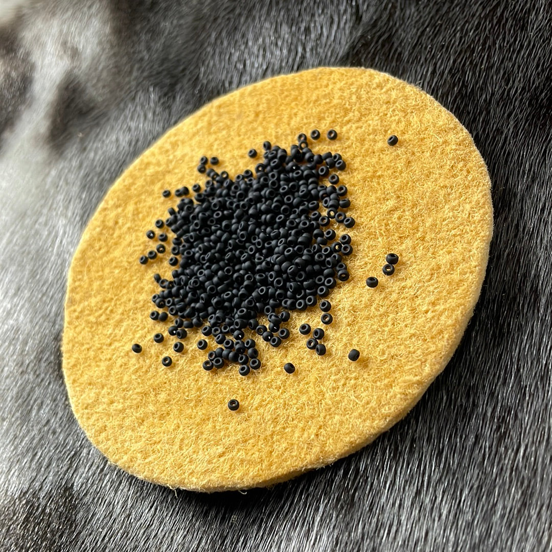 11/0 Miyuki Seed Bead - Black Matte