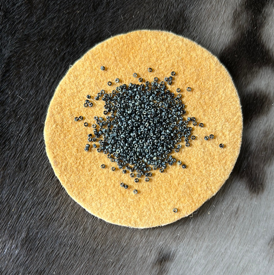 11/0 Miyuki Seed Beads - Black Picasso