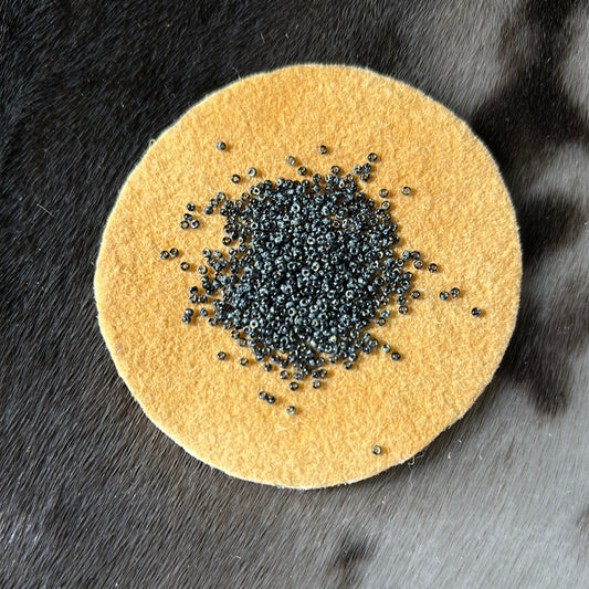 11/0 Miyuki Seed Beads - Black Picasso
