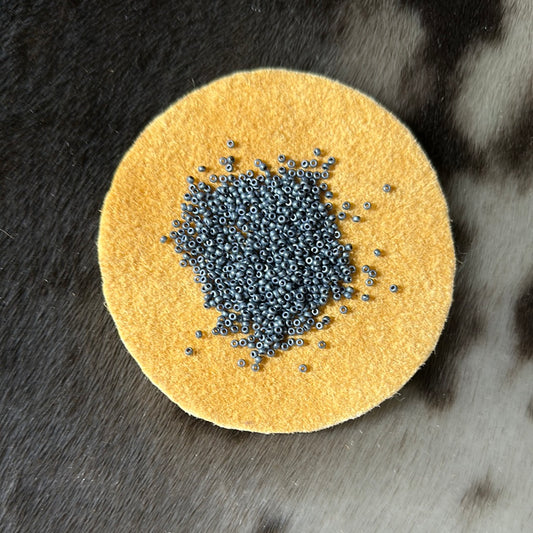 11/0 Miyuki Seed Bead - gunmetal matte metallic