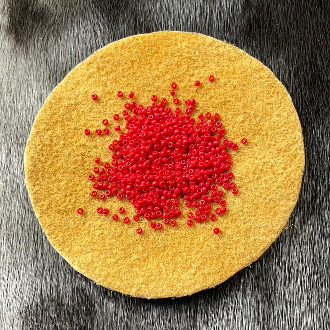 11/0 Miyuki Seed Bead - Op. Red