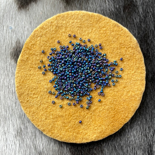 11/0 Miyuki Seed Bead - Black Grey